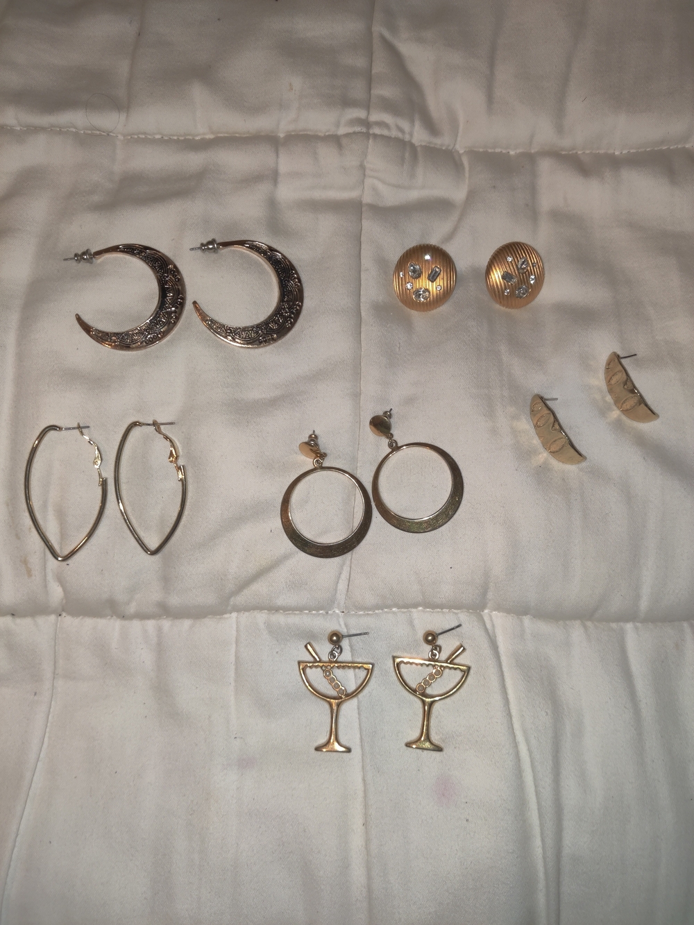 Women's Gold-Tone Retro Mixed Earrings Set - Assorted Styles